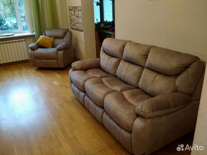 Диван Инфинити эк 3-х местный с 2-мя реклайнерами