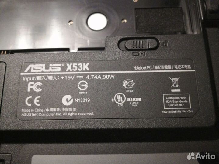 Ноутбук asus X53K на запчасти