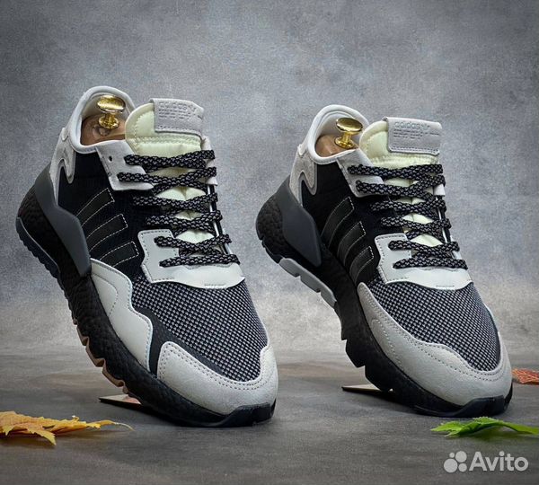 Adidas nite jogger светло серые разм. 44