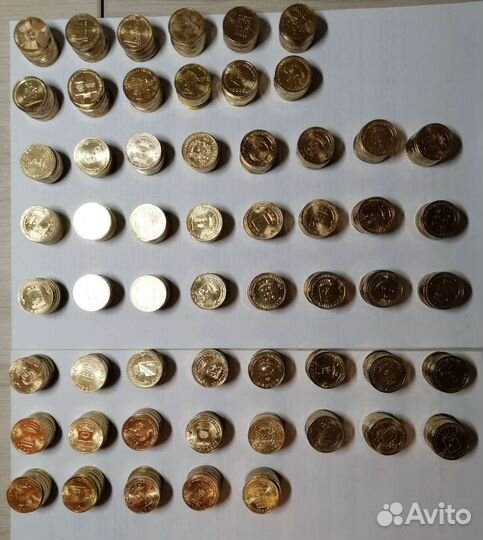 Полный набор монет гальваника (Гвс, Даты, Чт, Гтд)