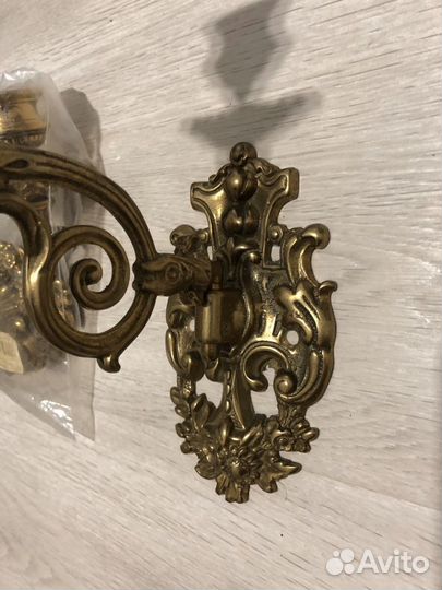 Подсвечник настенный «Барокко», бронза. Италия