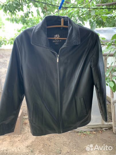 Кожаная куртка мужская размер М