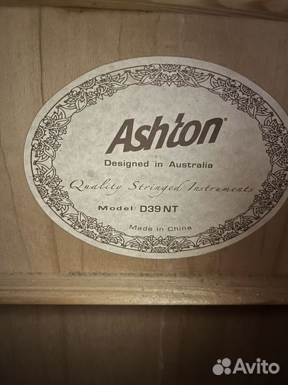 Акустическая гитара ashton d39nt