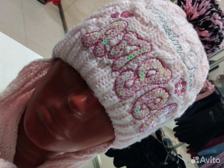Шапка детская для девочки зимняя