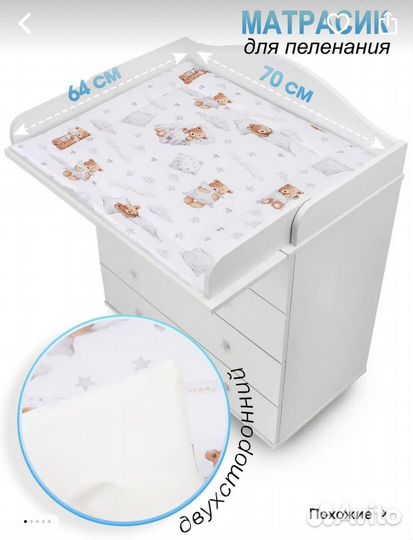 Матрасик для пеленального столика