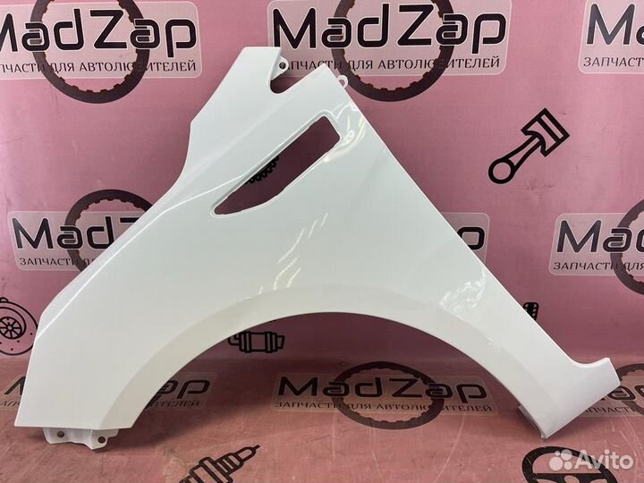 Крыло переднее левое белое Kia Rio 2011-2017