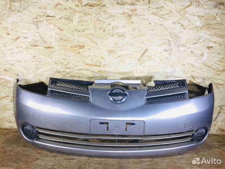 Бампер передний Дорест Nissan Note E11 Серебротума