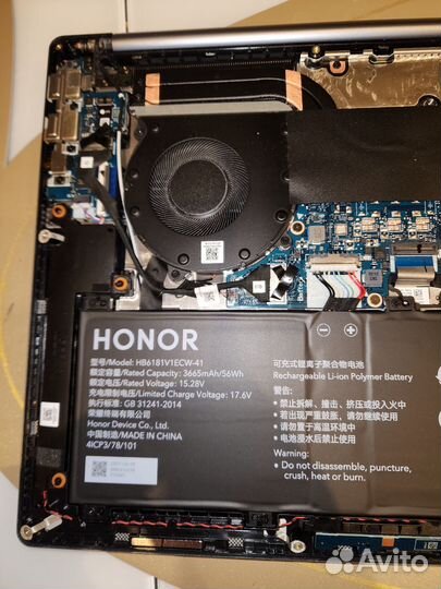 Honor magicbook 16 на запчасти