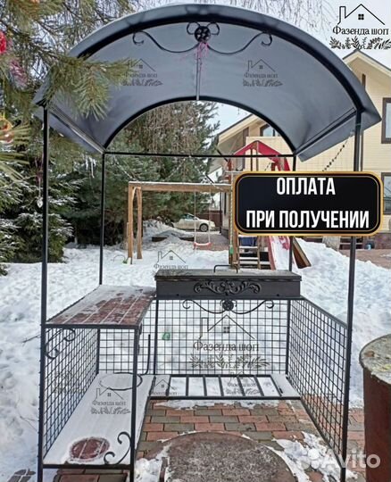 Мангал с печью под казан