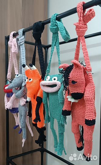 Сумки кросс-боди вязаные, для телефона