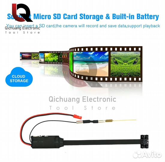 IP микрокамера на шлейфе с ночным видением