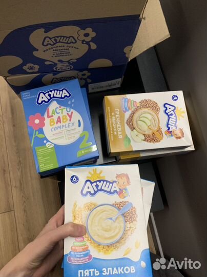 Агуша смесь каши пюре