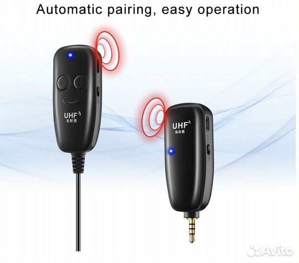 Петличный радиомикрофон UHF комплект фото видео