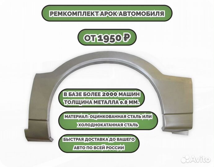 Ремонтные арки (ремкомплект) на автомобиль