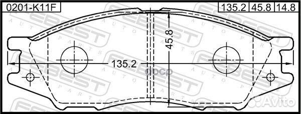Колодки дисковые п. Nissan Almera 1.5i-2.2D 00-01