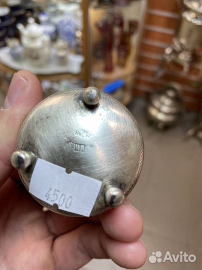 Солонка серебро 84 пробы