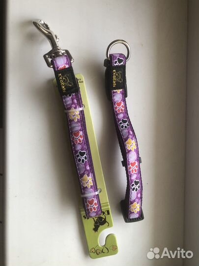 Поводок с ошейником для собак