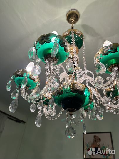 Люстра богемское стекло