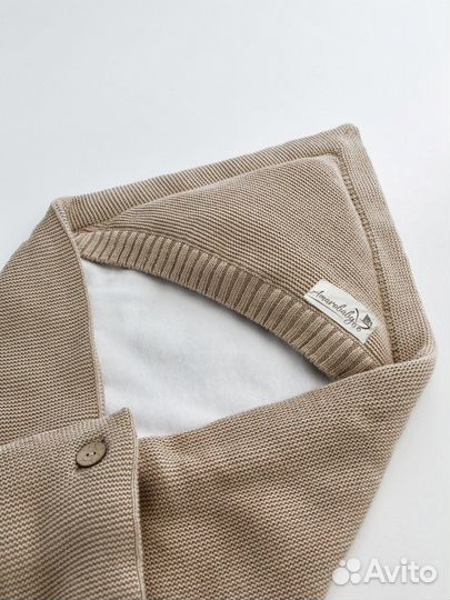 Конверт утепленный вязан. (беж.) 85 см