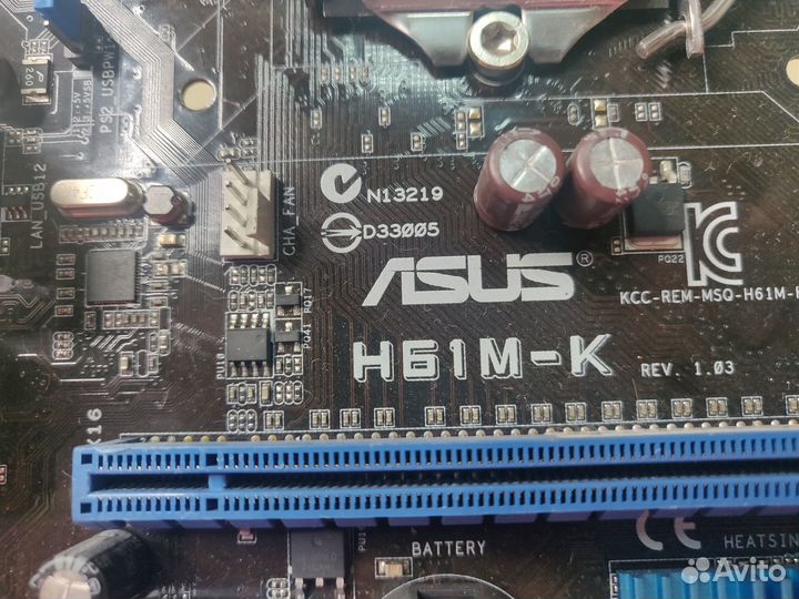 Мат. плата H61M-K mATX/LGA1155/DDR3