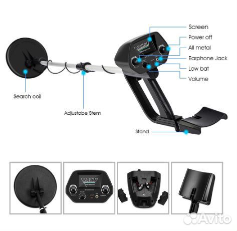 Металлоискатель GTX-4080 +наушники и сумка