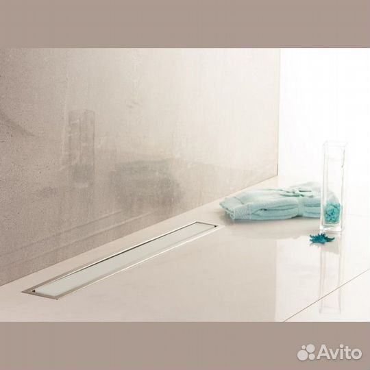 Душевой лоток Pestan Confluo Premium White Glass L