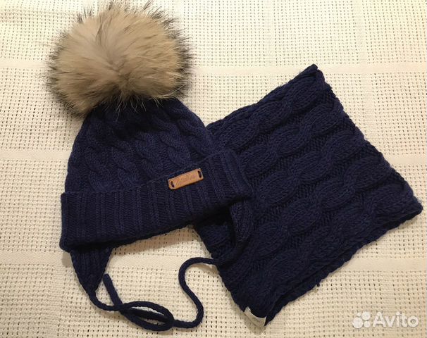 Зимний комплект шапка и снуд