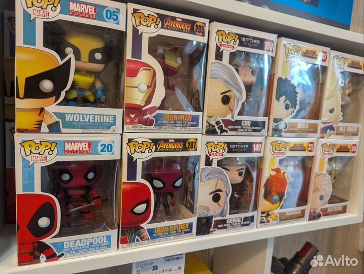 Funko Pop Witcher, Marvel, Hero Academia, Deadpool