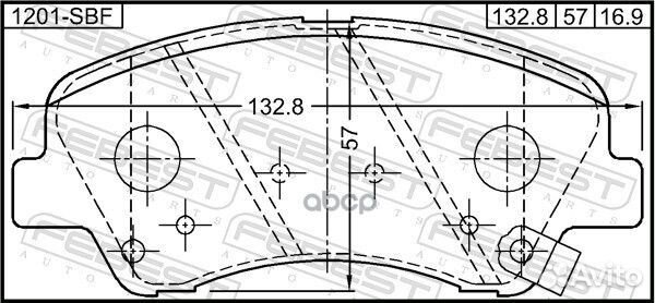 Колодки тормозные передние комплект hyundai ACC