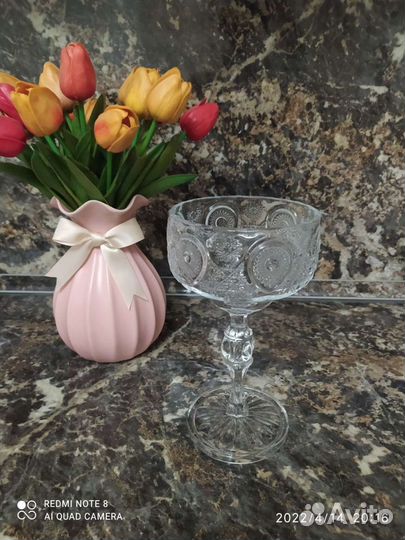 Вазы конфетницы разные, хрусталь