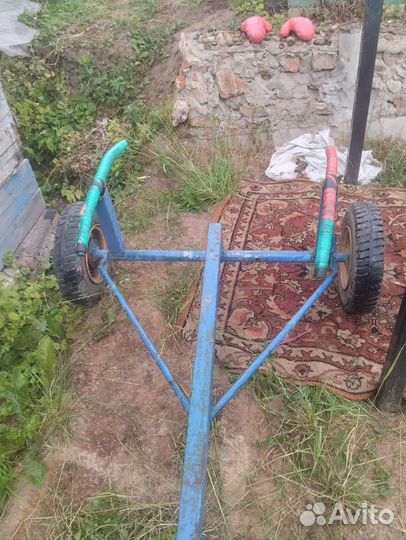 Телега одноосная для перевозки пвх лодки