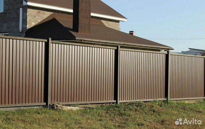 Забор из профнастила / монтаж и установка