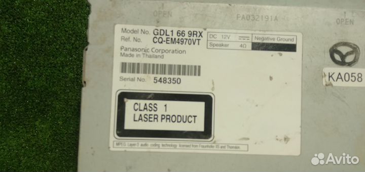 Магнитола Mazda 6 2007-2013