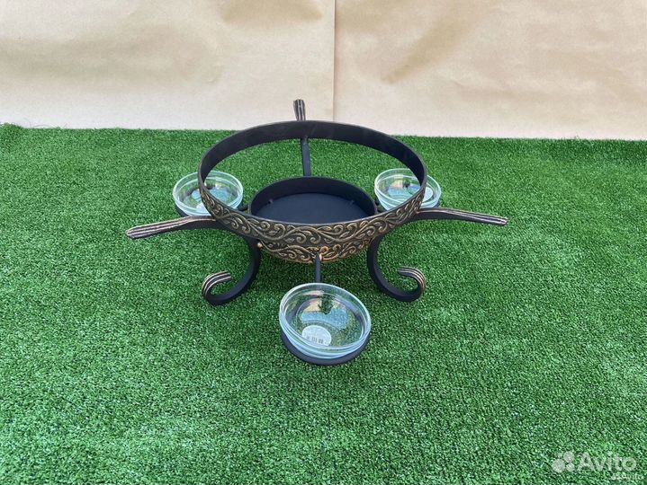 Подставка под садж кованная с соусницами
