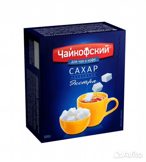 Чайкофский Сахар белый кусковой 500г Русагро