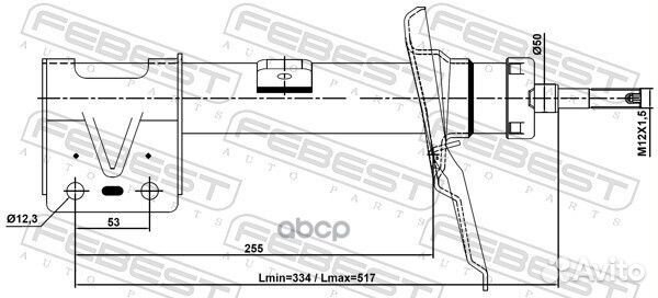 Амортизатор peugeot 408 (12) /citroen C4 (10)