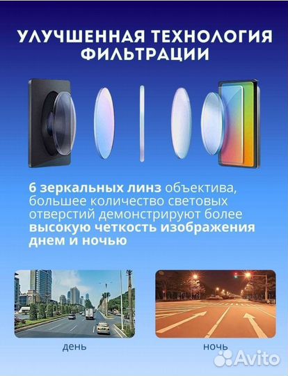 Видеорегистратор сенсорный с двумя камерами