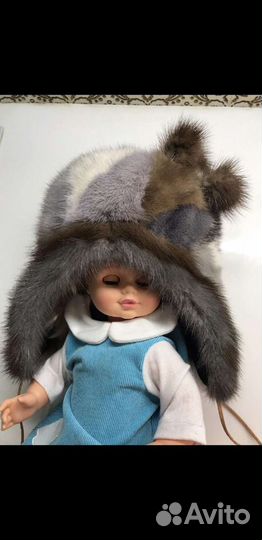 Шапка норковая детская