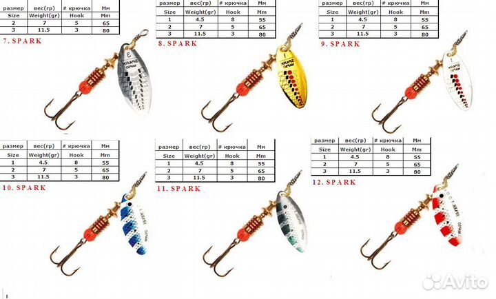 Испанские рыболовные блёсна Lukris Mapso