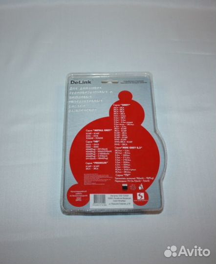 Кабель Delink 3.5 plug 2RCA plug (новый)