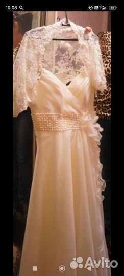 Свадебное платье 48 50 бу