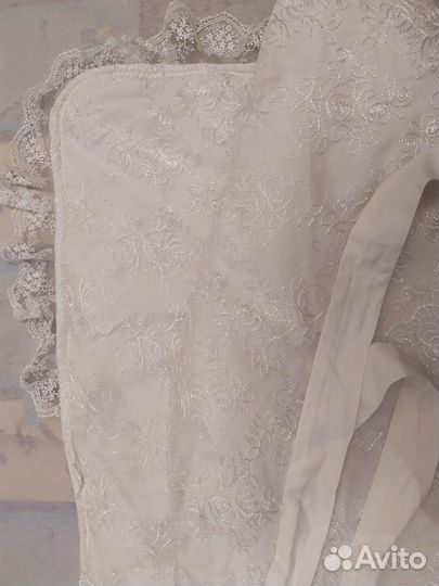 Конверт одеяло на выписку молочного цвета