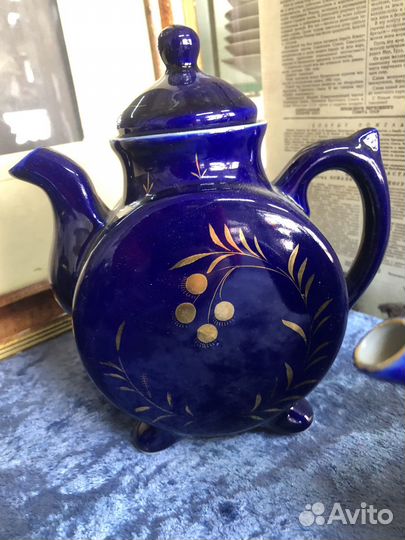 Чайники кобальт Гжель СССР