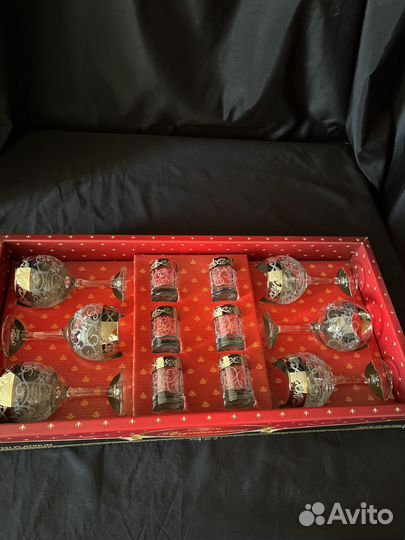 Бокалы новый набор бокалов и стопок на 6 персон