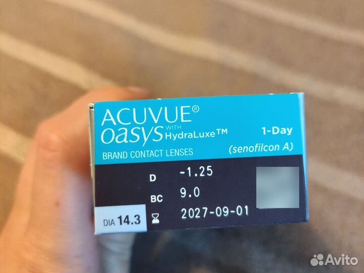 Линзы контактные acuvue oasys -1. 25