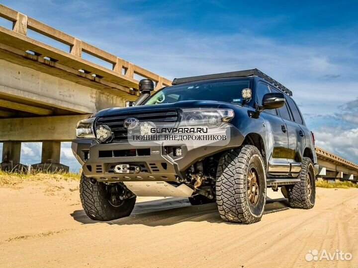 Бампер силовой передний алюминиевый (черный) Rival