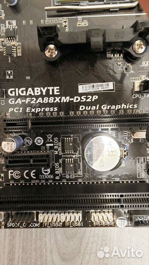 Материнская плата с процессором и памятью gigabyte