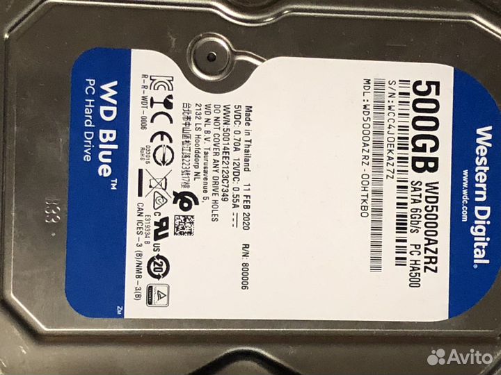Hdd SATA 500gb, SATA 1Tb