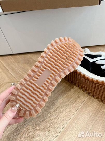 Кроссовки с мехом Miu Miu & New Balance