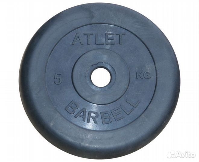 Диск обрезиненный Barbell Atlet 31 мм
